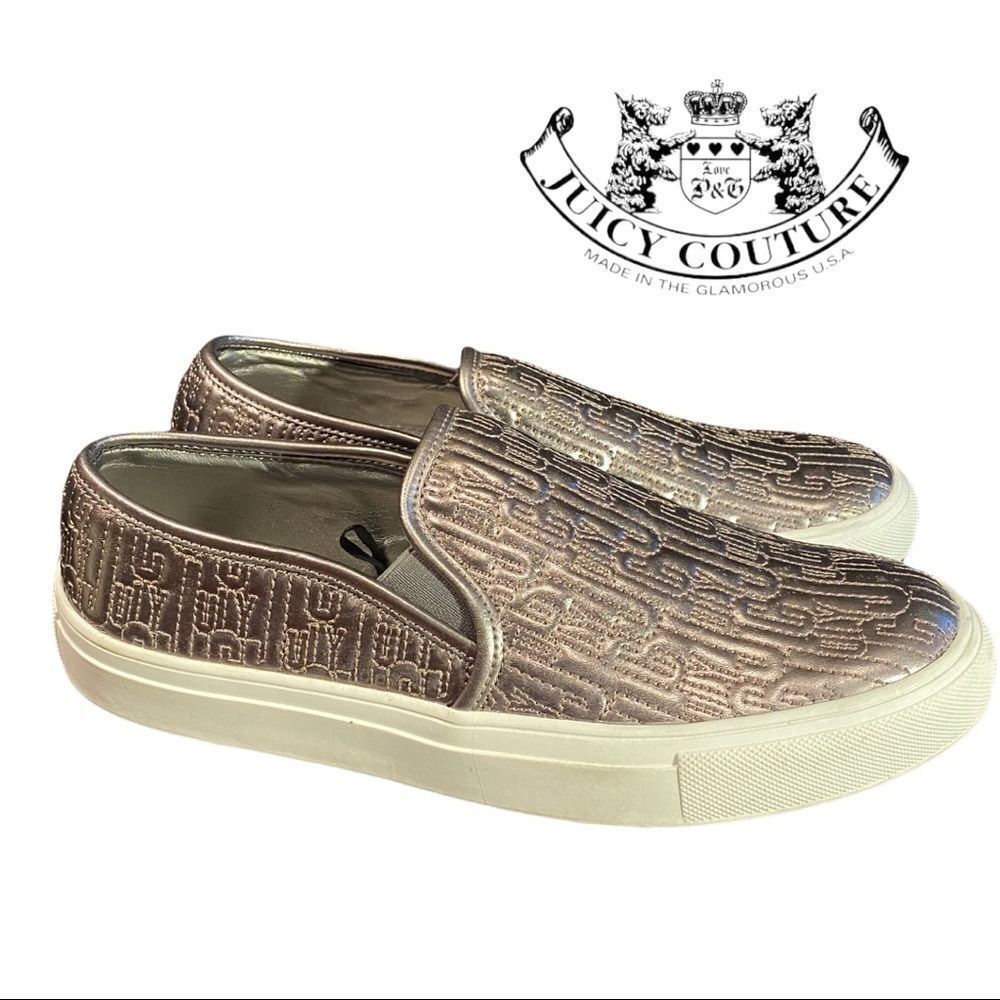 Juicy Couture Women's "Ruby" Metallic Slip-on Sneakers 8 8.5